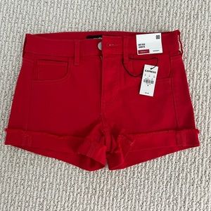 Express red shorts. Brand new. Size 00